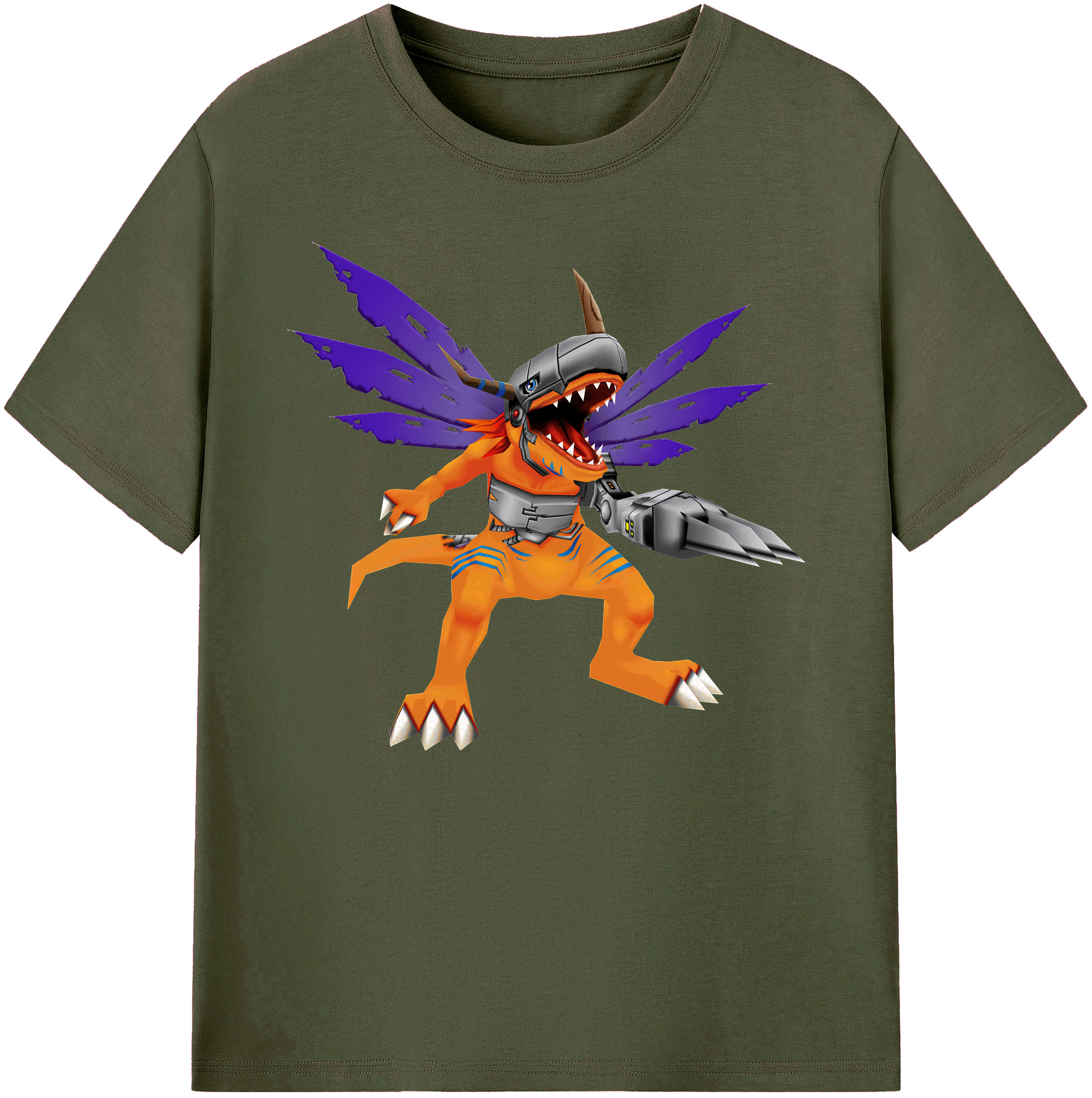 （画像用） Digimon デジタルモンスター/デジモン 綿100％ メンズ半袖Tシャツ｜肌触りやわらか＆通気性